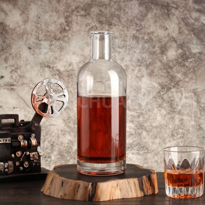 375ml (12.7oz) Flint Glass Spirits Bar Top Round high quality